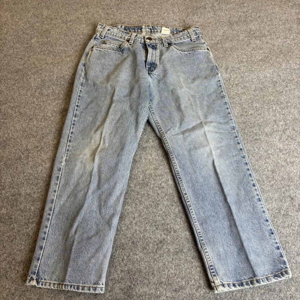 Levi Jeans 562 32x26 Boys Light Wash Y2K Denim Orange Tab‎